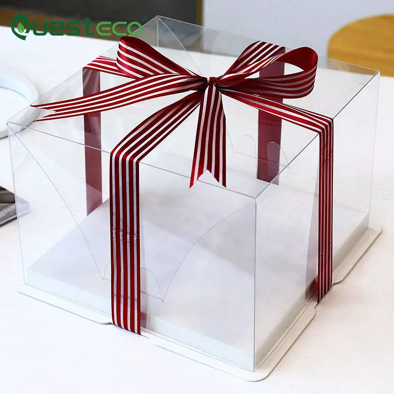 Hộp bánh vuông trong suốt 8 inch 10 inch